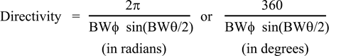 Directivity equation